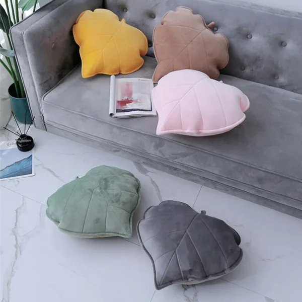 coussin feuille style nordique