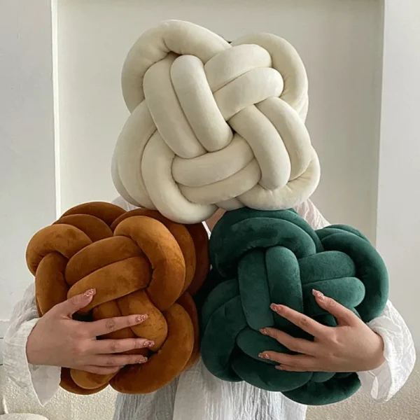 coussin déco noeud 3D